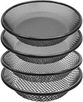 4Pcs 11.8" W Soil Sifter for Gardening, 2,4,6,8mm Grid Rock Sifter for 5 Gallon Bucket, Stainless Steel Fine Dirt Sifter, Compost Sifter for Capturing Dirt, Sand, Rocks, and Filtering Compost (Black)