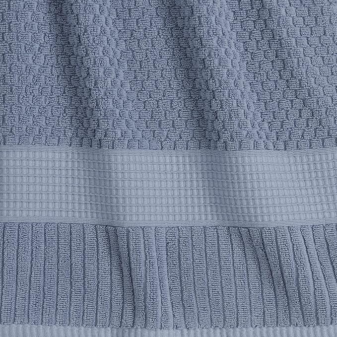 NY Loft 100% Cotton 2-Pack Oversized Bath Towel Set | Flint | Quick-Dry | Two Oversized 35" x 70" Bath Towels / Bath Sheets | Super Absorbent | Designer-Styled Texture