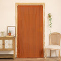 Sutuo Home Terracotta Boho Doorway Curtains for Front Door Closet,Lace Sheer Door Curtains for Doorway Crochet Vintage Chic Tassels Orange Bohemian Privacy Temporary Room Divider Rod Pocket,37" x 80"
