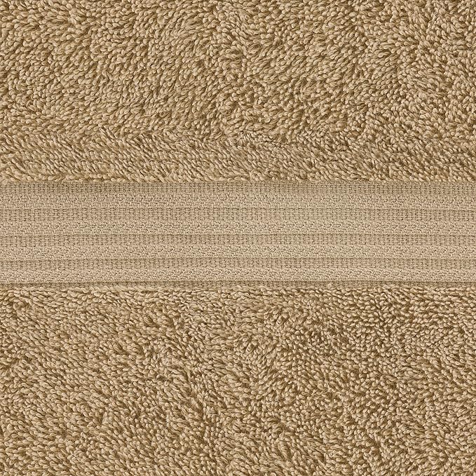 American Veteran Towel, 100% Cotton Turkish Washcloths for Bathroom Essentials 4 Pack, Soft Absorbent Wash Cloths Quick Drying Small Towels Washrags, Beige