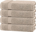 Wealuxe Taupe Bath Towels 27x54 Inch, Cotton Towel Set for Bathroom, Hotel, Gym, Spa, Soft Extra Absorbent Quick Dry 4 Pack