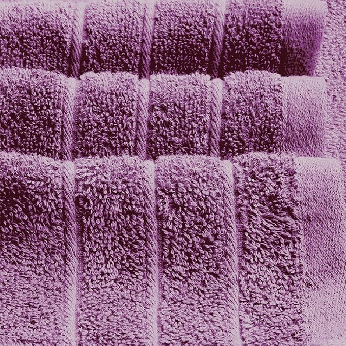 Tens Towels 4 Piece Extra Large Bath Towels 30 x 60 Inches, Purple | 100% Cotton, Larger & Lighter Weight, Quicker to Dry, Super Soft and Absorbent, Perfect for Bathroom