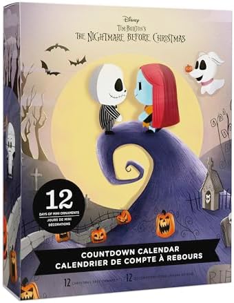 Hallmark Nightmare Before Christmas Countdown Calendar & 12 Mini Ornaments