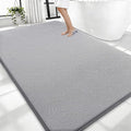 OLANLY Thick Memory Foam Large Bathroom Rug 70x46, Absorbent Bath Mat, Grey | Soft Quick Dry Bath Mat Rugs, Non-Slip, Machine Washable Mat for Bathroom Floor, Tub and Shower, Home Decor Accessories