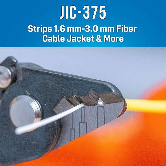 Jonard Tools TK-283 Fiber Cleaning Kit with Kevlar Cutting Shears, 3 Hole Fiber Stripper, Cleaning Fluid, Dry Wipes, and Carrying Case