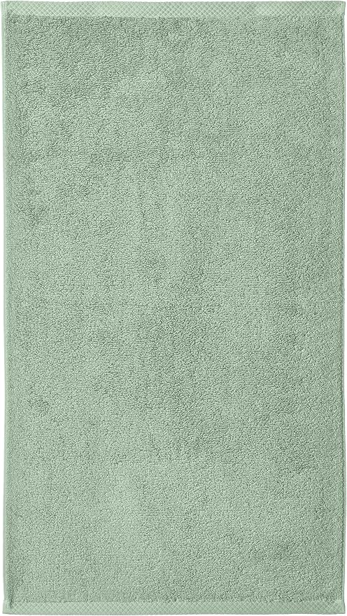 Amazon Basics Lightweight Quick-Dry Hand Towels, 100% Cotton, 28" x 16", Seafoam Green, 8-Pack