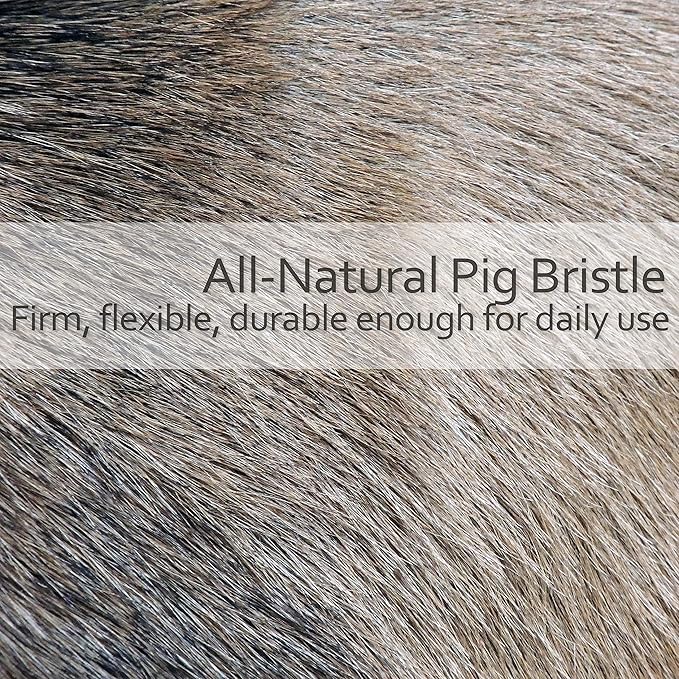 Redecker Natural Pig Bristle Clothes Brush with Pearwood Handle, 6-7/8-Inches