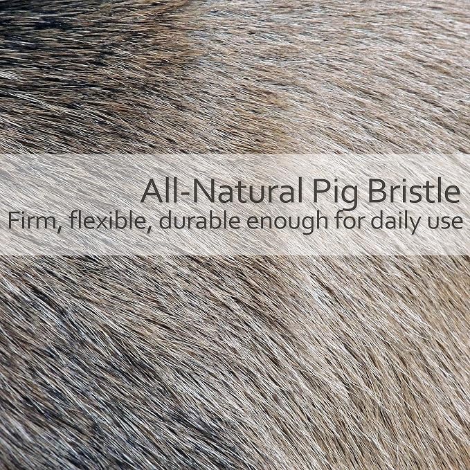 REDECKER Natural Pig Bristle Cashmere Brush with Oiled Pearwood Handle, 10-3/8 inches, Two Layers of Cashmere Brush to Remove Pilling, Made in Germany - Kent Clothes Brush