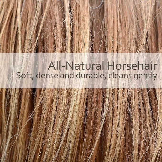Redecker Horse Hair Luxury Shoe Shine Brush, 6-1/4-Inches, Split