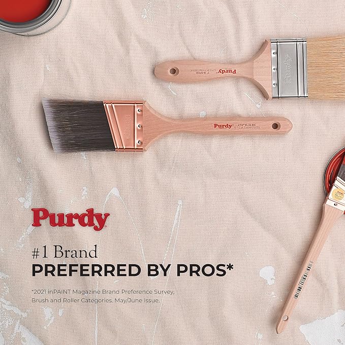 Purdy 144152330 Angular Trim Glide Brush, 3-Inch, 6-Pack