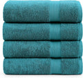 LANE LINEN Bath Sheets 4 Pack Oversized Soft Absorbent - Sea Port | Shower Sheets - Everyday Durability, OEKO-TEX Certified, Ring-Spun Durability, Generously Sized, Oversized & Roomy