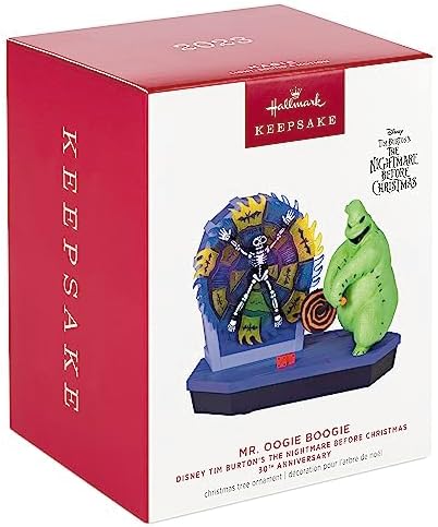 Hallmark Keepsake Christmas Ornament 2023, Disney Tim Burton's The Nightmare Before Christmas 30th Anniversary Mr. Oogie Boogie Musical With Light and Motion, Gifts for Disney Fans