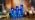 kakoya Flameless LED Candles with Timer 5 Pc Flickering Flameless Candles for Romantic Ambiance and Home Decoration Stable Acrylic Shell,with Embedded Star String，Battery Operated Candles（Blue）