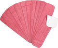 Arkwright Spray Mop Replacement Pads - (Pack of 12) Bulk Microfiber Flat Dry and Wet Refill Mop Pads Floor Cleaning, Compatible with Bona and Rubbermaid, Fits All Mop Heads, 24 in, Red