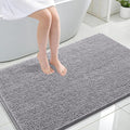 OLANLY Large Bathroom Rugs 47x32, Extra Soft Absorbent Chenille Bath Rugs, Rubber Backing Quick Dry, Machine Washable Bath Mats for Bathroom Floor, Tub and Shower, Home Decor Accessories, Grey