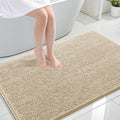 OLANLY Large Bathroom Rugs 47x32, Extra Soft Absorbent Chenille Bath Rugs, Rubber Backing Quick Dry, Machine Washable Bath Mats for Bathroom Floor, Tub and Shower, Home Decor Accessories, Beige