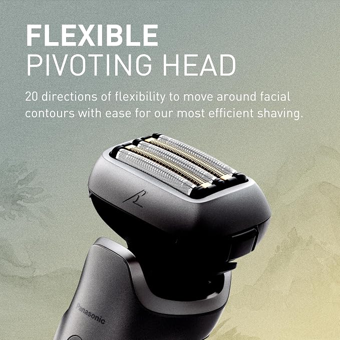 Panasonic ARC5 PRO Electric Razor for Men, Wet/Dry 5-Blade Foil Shaver for Thick Beard & Stubble, 20D Flexible Head, Enhanced Beard Sensor, Pop-Up Trimmer – ES-L550WS