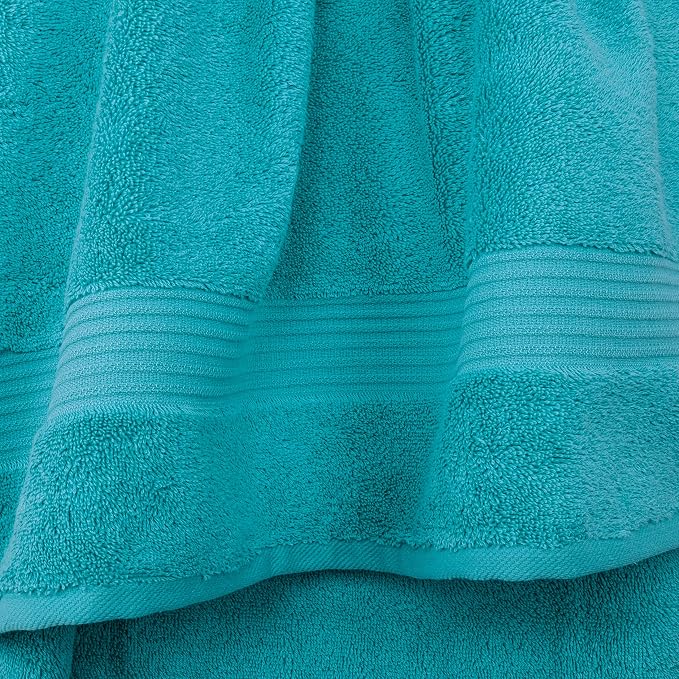 Cotton Paradise 100% Cotton Turkish Towel Set, Soft Absorbent Quick Dry, 6 Piece Towel Set, Ocean Aqua