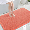 OLANLY Large Bathroom Rugs 44x32, Extra Soft Absorbent Chenille Bath Rugs, Rubber Backing Quick Dry, Machine Washable Bath Mats for Bathroom Floor, Tub and Shower, Home Decor Accessories, Coral