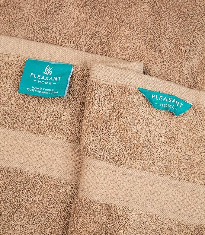 Pleasant Home Bath Towels Set of 6 (24” x 50”) 100% Cotton, 515 GSM | Soft & Highly Absorbent Towels for Bathroom, Gym, Pool & Spa | Bulk Bath Towels 6 Pack - Neutral Mix