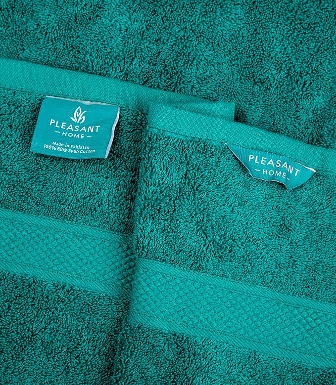 Pleasant Home Bath Towels Set of 6 (24” x 50”) 100% Cotton, 515 GSM | Lightweight, Soft & Highly Absorbent Luxury Towels for Bathroom | for Gym, Pool & Spa | 6 Pack - Multicoloured
