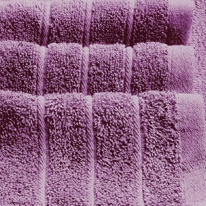 Tens Towels 8 Piece Towel Set, 2 XL Bath, 2 Hand, 4 Washcloth, Purple | 100% Cotton, Lighter Weight, Quicker to Dry, Super Absorbent, Perfect for Bathroom