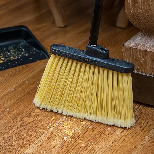 Carlisle FoodService Products 3686500 Duo-Sweep Flagged Angle Broom, 56" Length