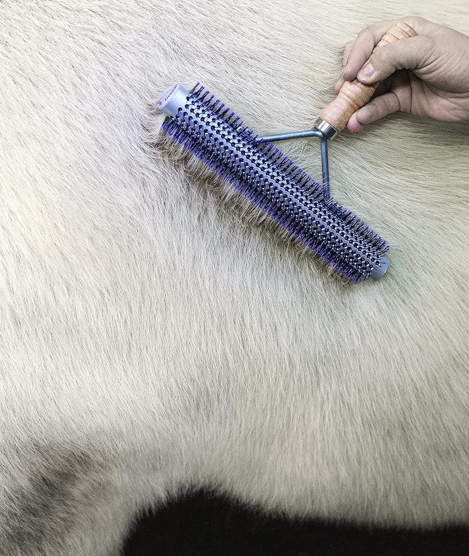Weaver Leather Livestock Wide Range Brush, Silver/Purple